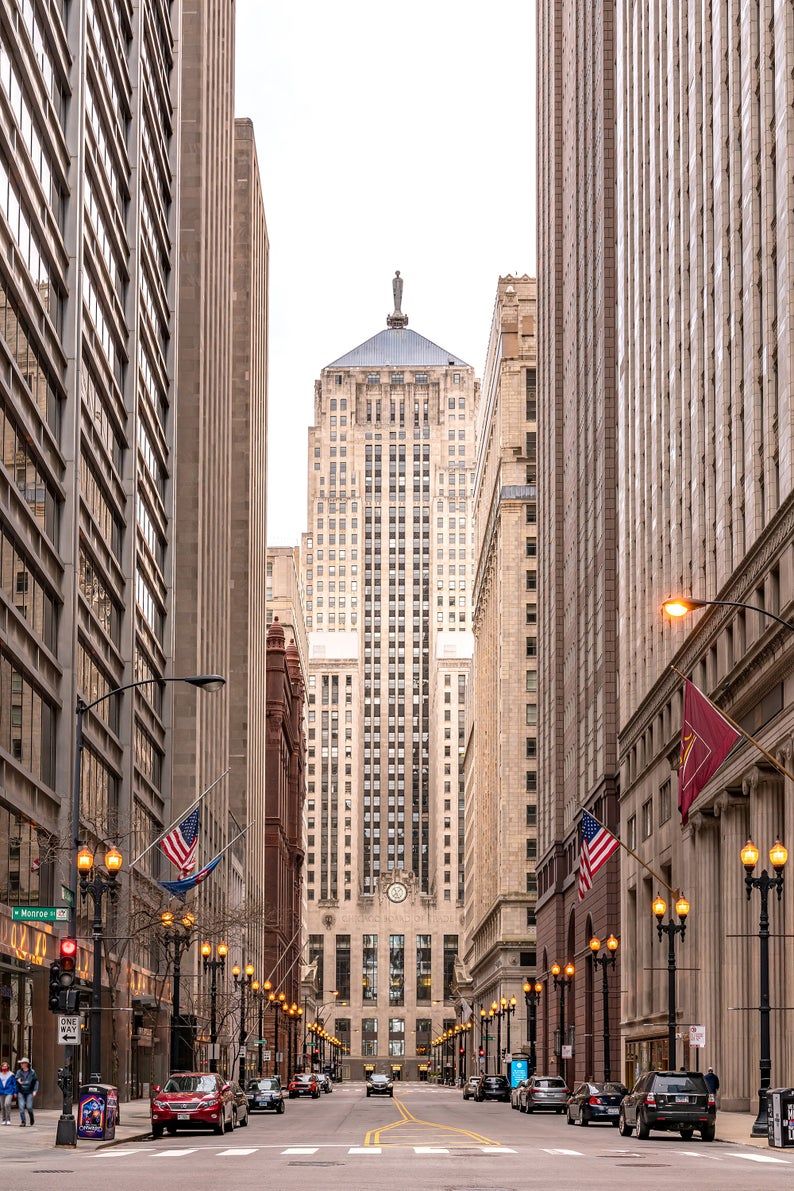 Chicago Board of Trade Illinois Print Chicago Wall Art Chicago Lassalle Street Business district Chicago Print Digital Print Chicago photo