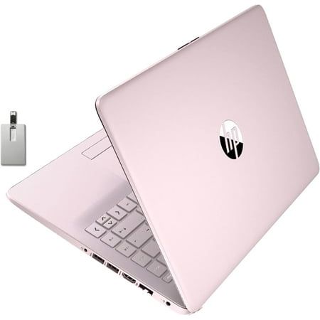 Hp Stream Laptop, 14″ HD SVA Laptop, Intel Celeron N4000 Processor, 4GB Ram, 64gb eMMC Flash Memory, Webcam, 1-Year Office, Intel UHD Graphics 600, Win 10s, Rose Pink, 32gb Hotface USB Card