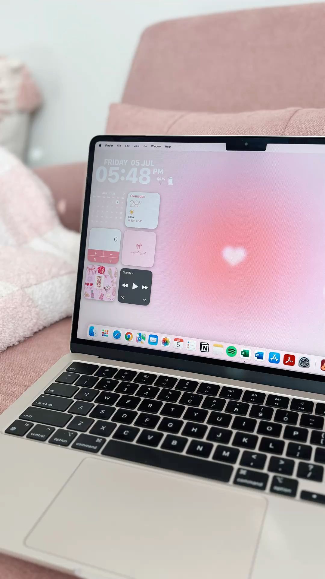 Aesthetic MacBook Homescreen 💖🎀✨