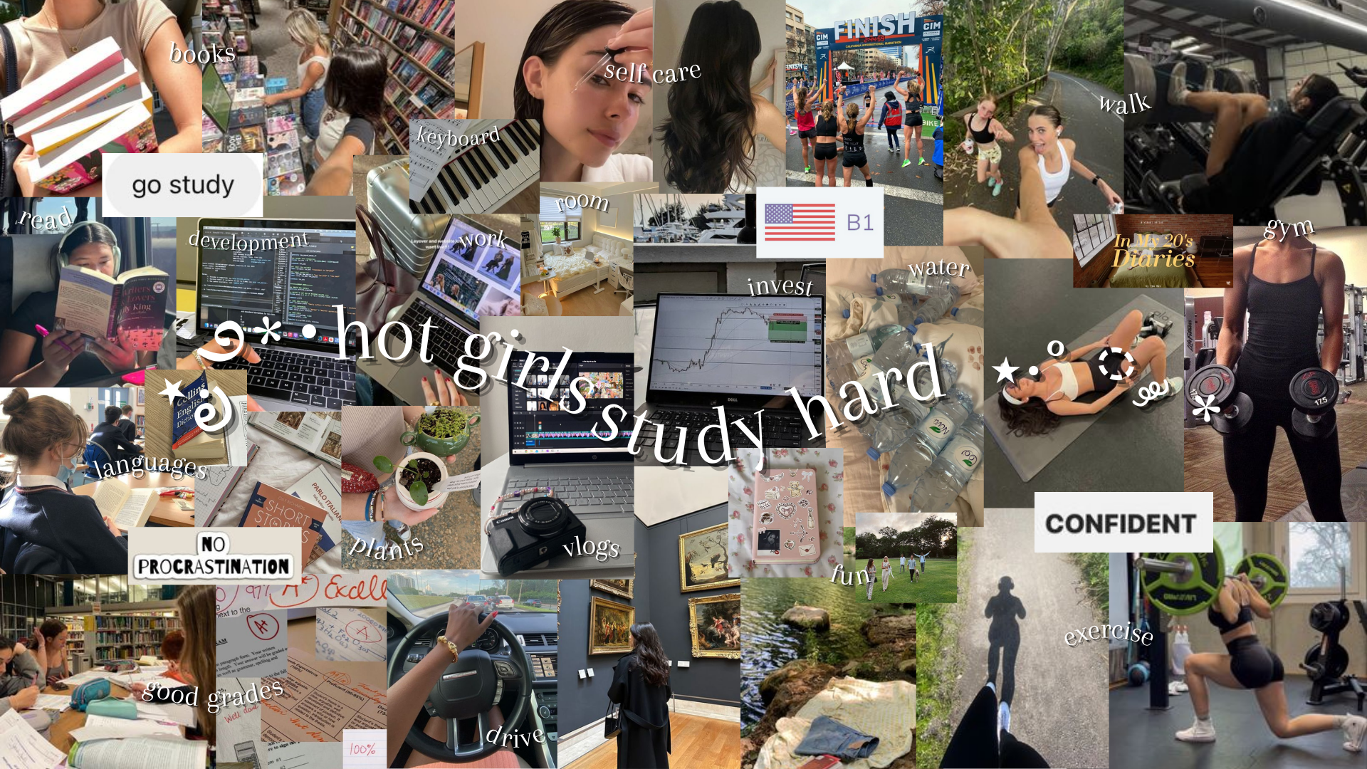 ₊˚⋆ ୨୧ my 2024 vision board ₊˚✧ ﾟ.